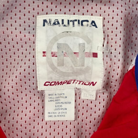Vintage Nautica Competition Jacket Men's XL Windbreaker Sailing Spell Out Nylon - Picture 7 of 13